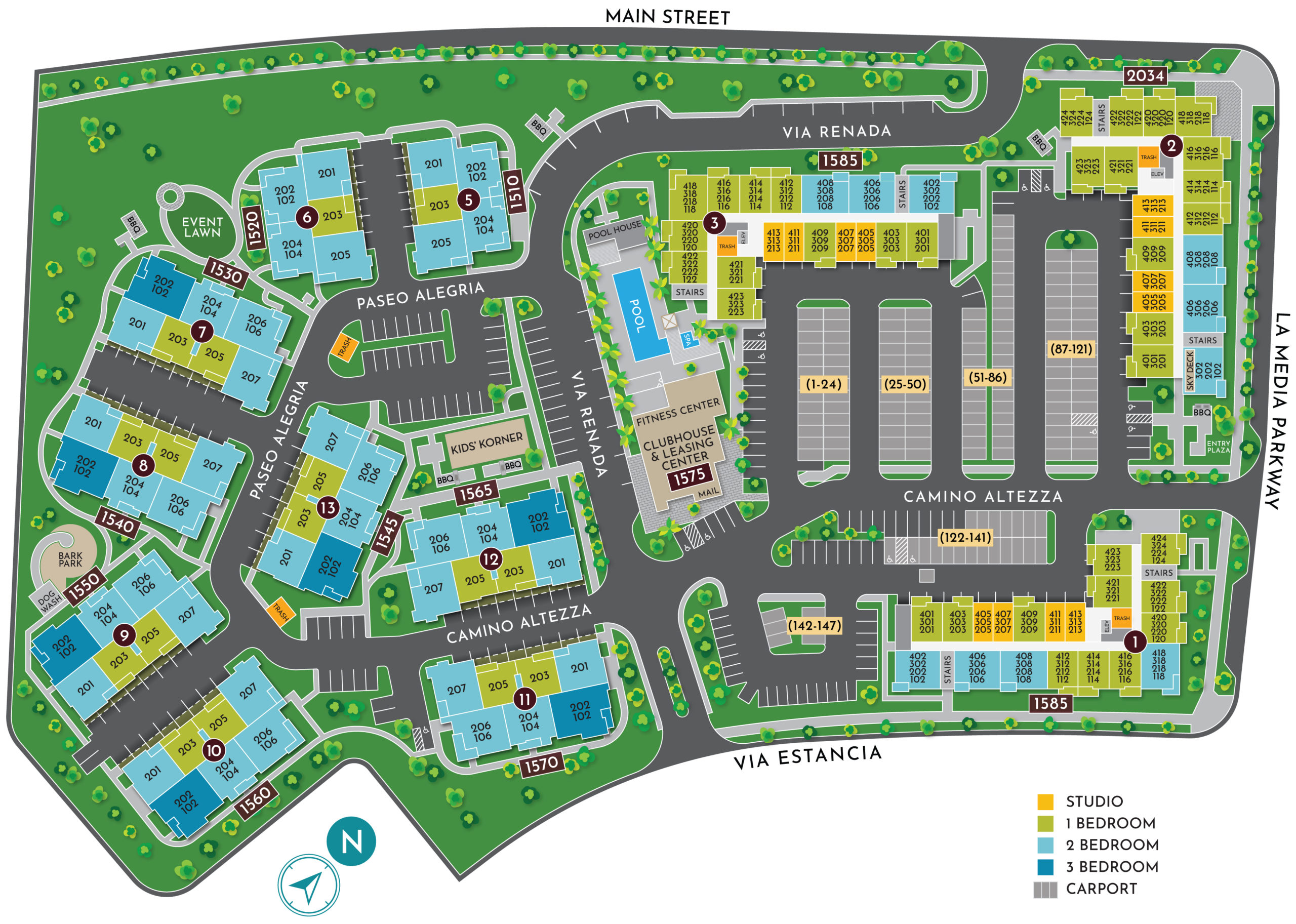 The Residences at Cota Vera Site Map
